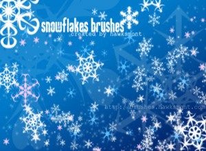 Snow Flakes 3 - Photoshop Brush